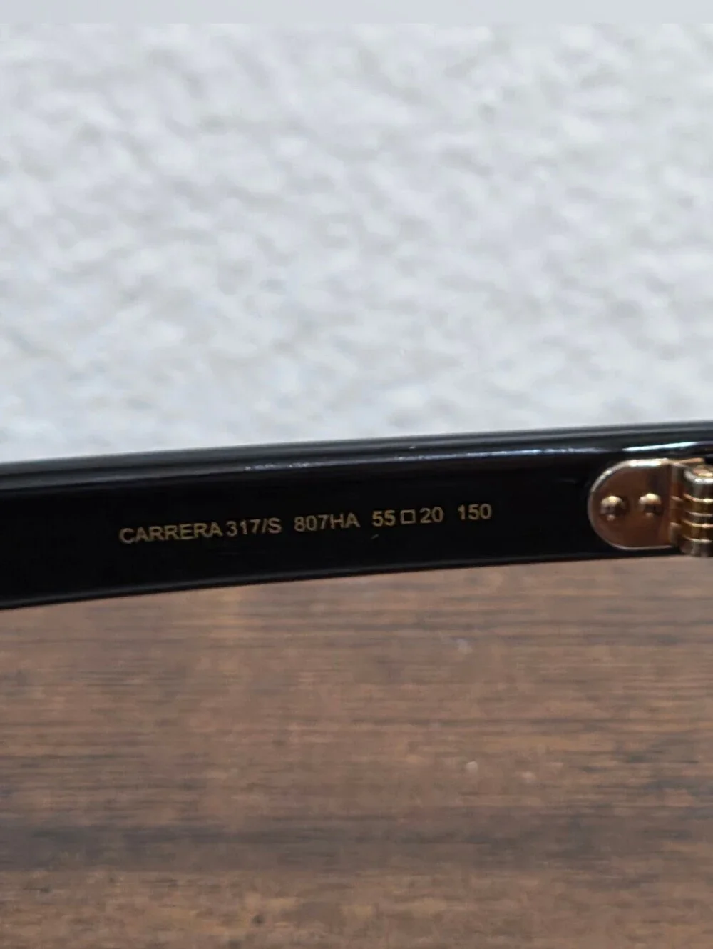 Carrera 317/S 807/HA Black/ Brown Squared Aviator Sunglasses